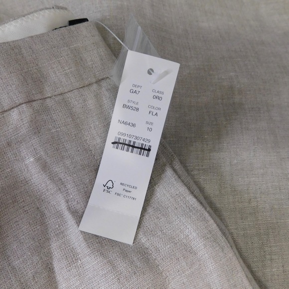 NWT!! J. CREW Wide Leg Essential Pants Flax Linen Pleated Preppy Summer Size 10 - Picture 14 of 16